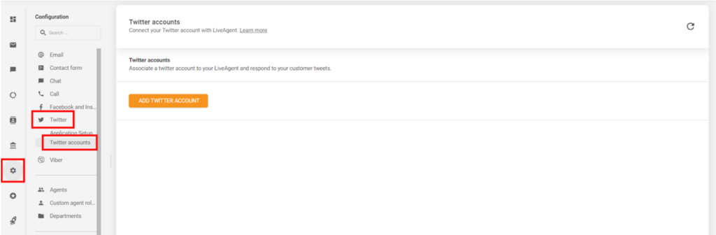 Agregando la cuenta de Twitter (X) que deseas integrar con LiveAgent