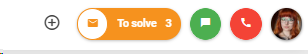Botón A Resolver en la interfaz del agente en el sistema de LiveAgent.