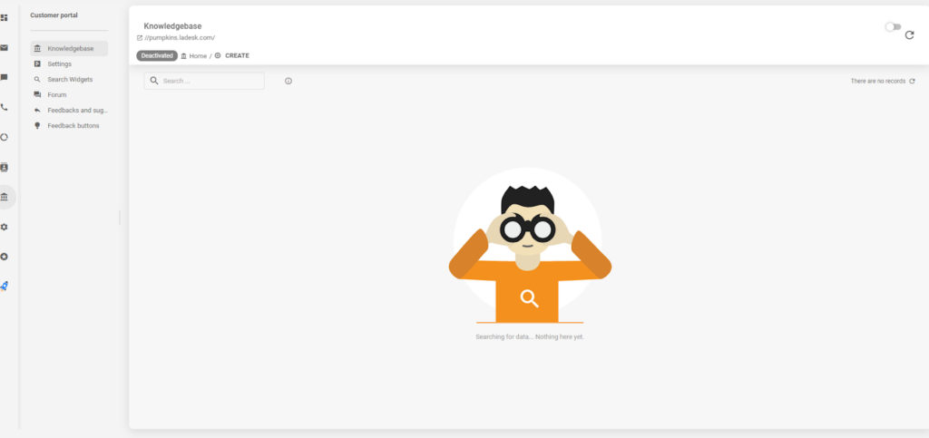Portal de clientes de LiveAgent - base de conocimiento.