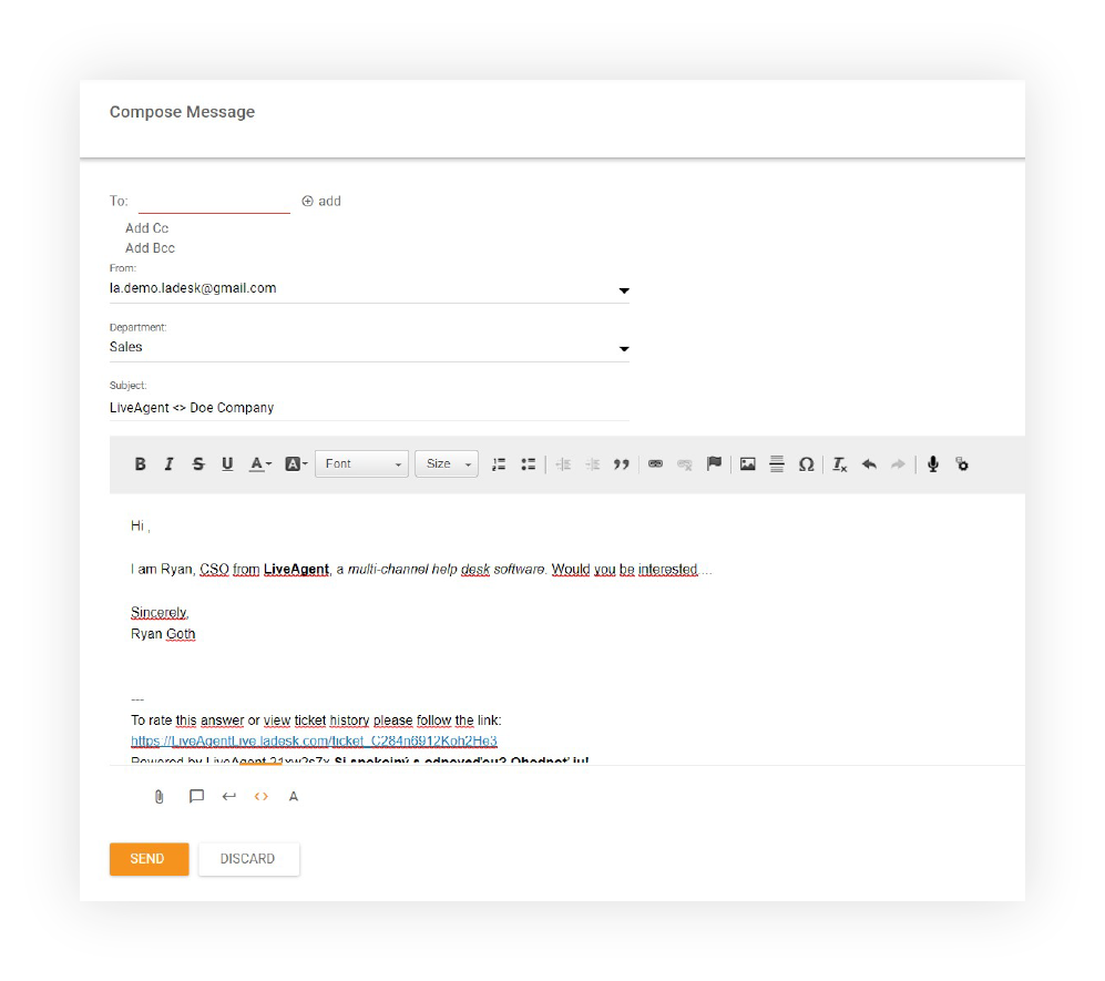 Editor WYSIWYG-Crear-Ticket