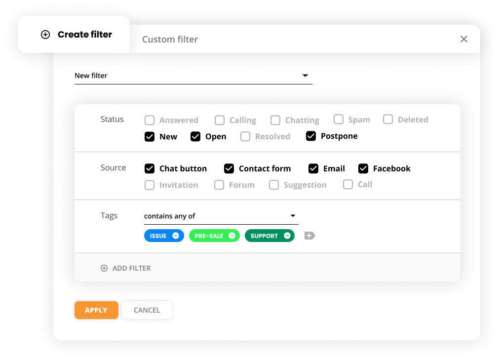 Crear filtro