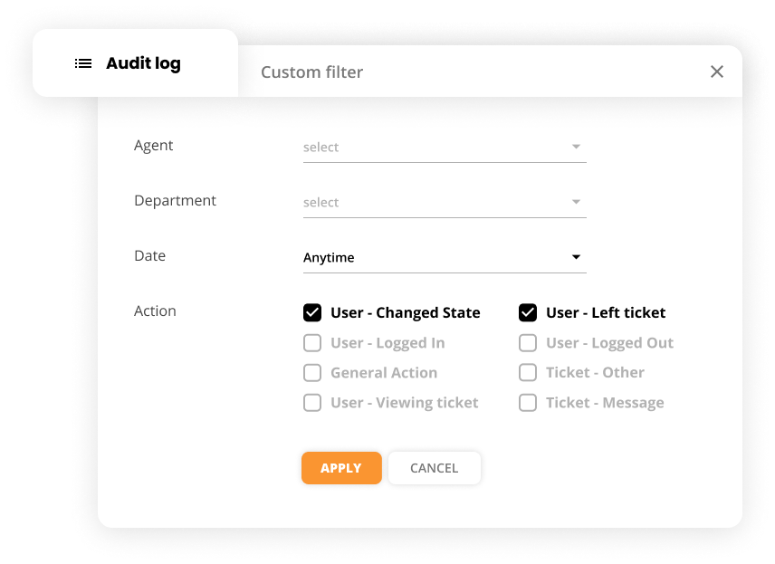 Filtro de registro de auditoría