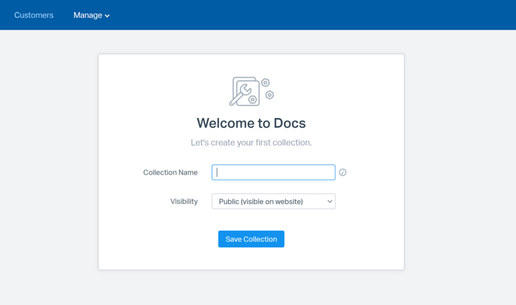 Crear nueva colección en Help Scout.